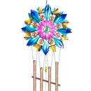 Metal Wind Spinner Wind Chime, Blue Butterflies