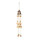 Evergreen Wind,Gold Metal Birdhouse Wind Chime,5.5x4x30 Inches