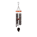 Evergreen Wind,30" H Black Etched Hand Tuned Wind Chime, Scale of "A",6x6x30 Inches