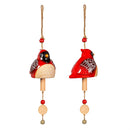 Ceramic Winter Bird Bell
