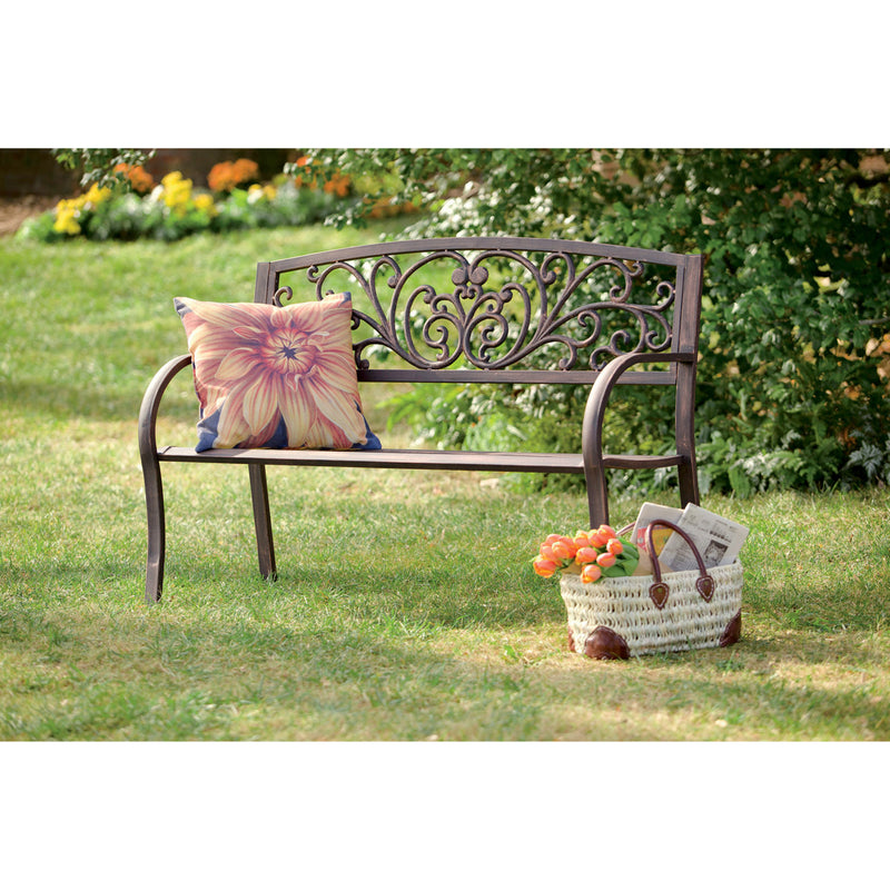 Blooming Garden Metal Bench,37320nb