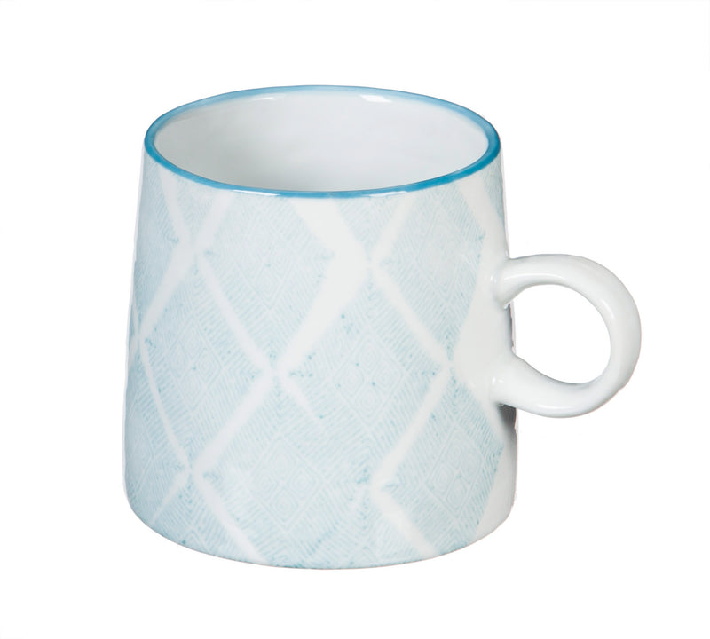 Evergreen Tabletop,Ceramic Cup, 10 OZ, Light Blue Capri,4.5x3.5x3.5 Inches