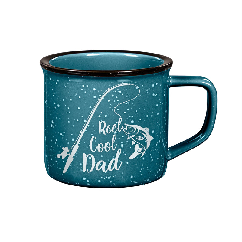 Evergreen Home Accents,15oz Ceramic Cup w/ Gift Box, Reel Cool Dad,3.98x5.43x3.54 Inches