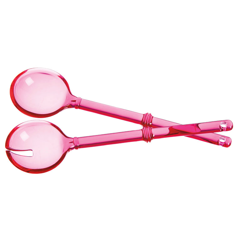 Acrylic Spoon Servers, Set of 2, Pink,3ass66005