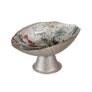 Joyful Traditions Bowl Glass Holly and Berries Footed Bowl, 8.25"L