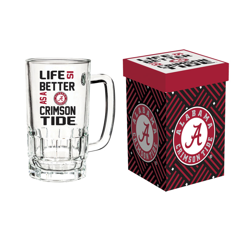 Glass Tankard Cup, with Gift Box, University of Alabama,3br924