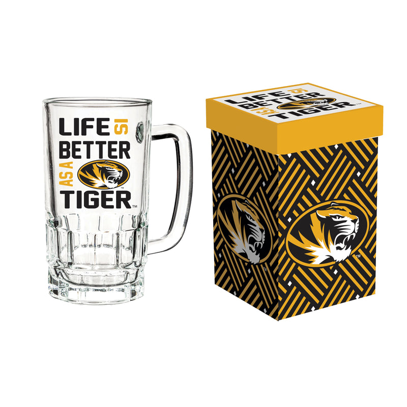 Glass Tankard Cup, with Gift Box, University of Missouri,3br930