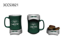 11oz. Ceramic Cup and Coaster Gift Set, New York Jets,3ccs3821