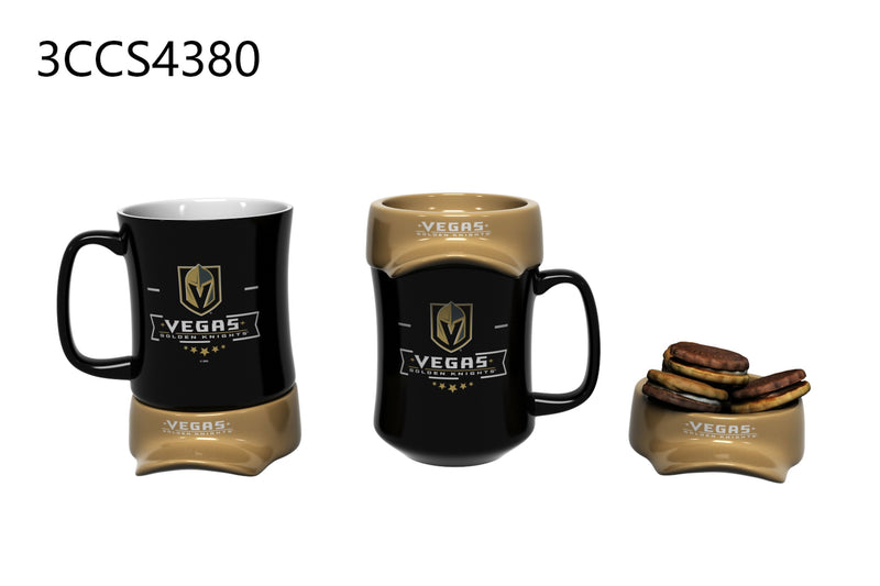 11oz. Ceramic Cup and Coaster Gift Set, Vegas Golden Knights,3ccs4380