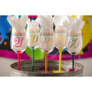 Color Changing Wine Glass w/ Gift Box, 12oz, Birthday Confetti 21st