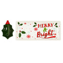 14" Ceramic Serving Tray with Dip Dish, Christmas Traditions