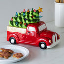 13" Ceramic Truck with LED Christmas Tree Cookie Jar