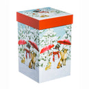 Ceramic Travel Cup, 17 OZ. ,w/box and Tritan Lid, Sheltering Snowmen,3ctc007335