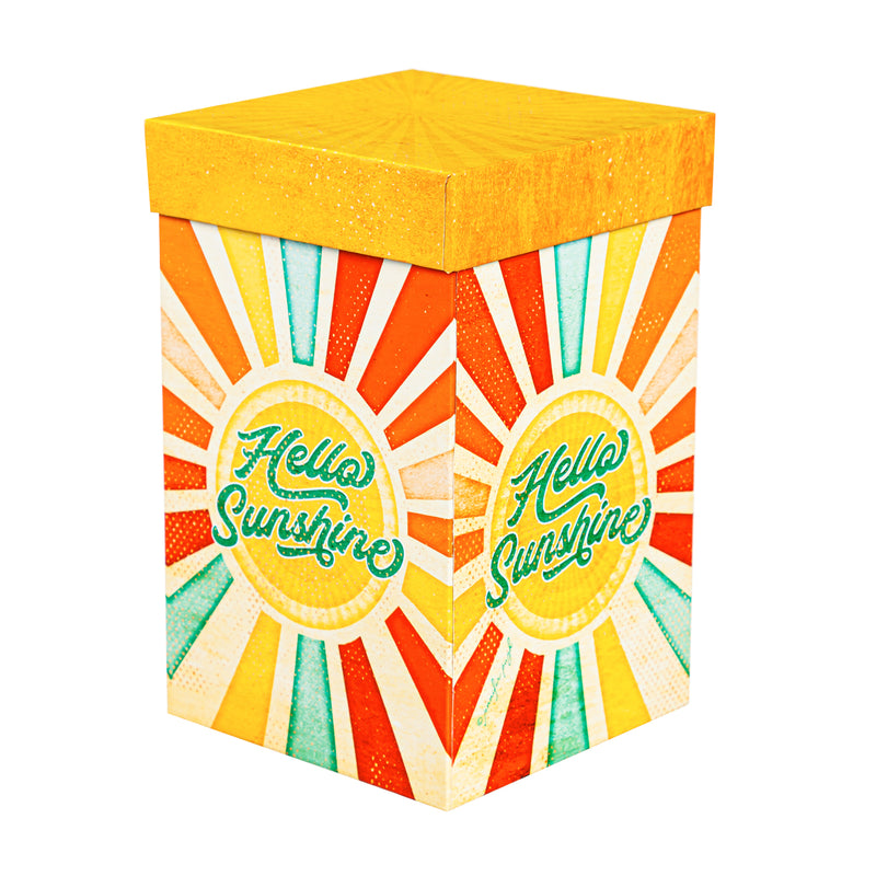 Evergreen Tabletop,Ceramic Travel Cup, 17 OZ. ,w/box, Hello Sunshine,5.24x3.55x7 Inches