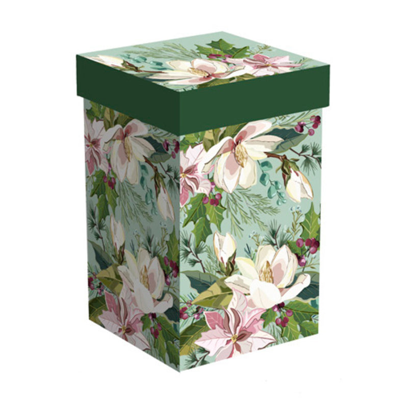 Ceramic Perfect Travel Cup, 17oz, w/ Gift Box, Joyful Magnolias,3ctc10034