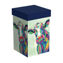Ceramic Perfect Travel Cup, 17oz., w/ Gift Box, Colorful Cow,3ctc109688