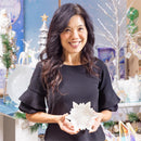 Season to Sparkle Bowl Glass Snowflake Shaped Dish, 6.75"