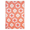 ReversibleWeather-resistant Rug 3'x5' Coral Hexagon