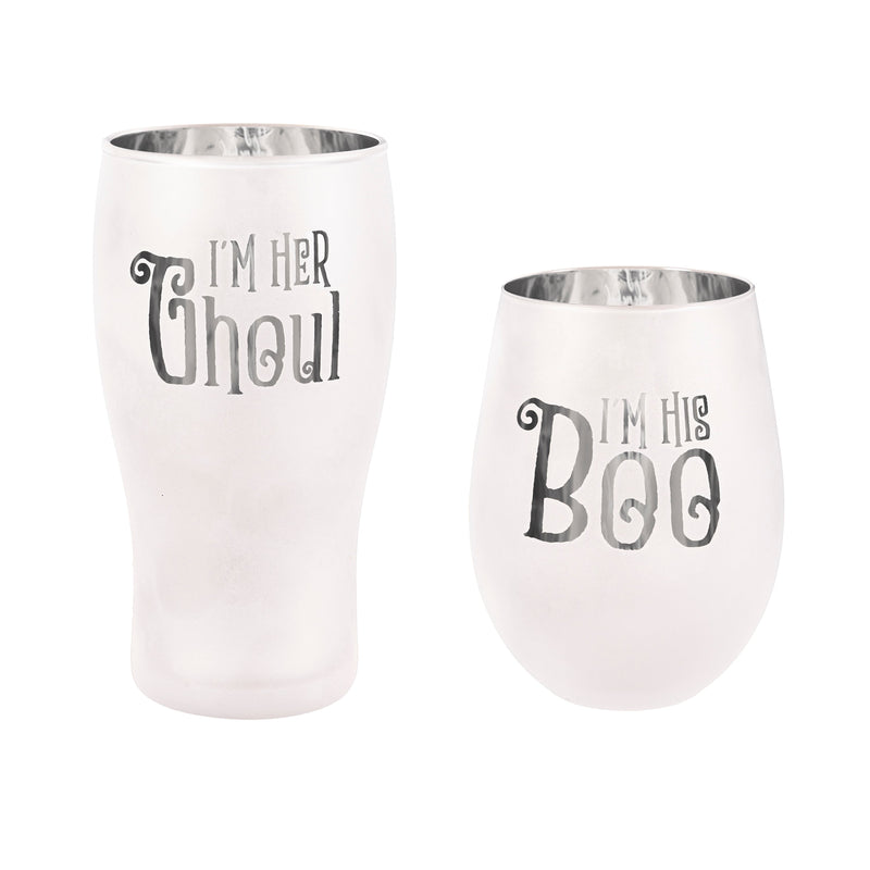 Couples Giftset w/ Gift Box, Set of 2, I'm Her Ghoul/I'm His Boo,3dwg024