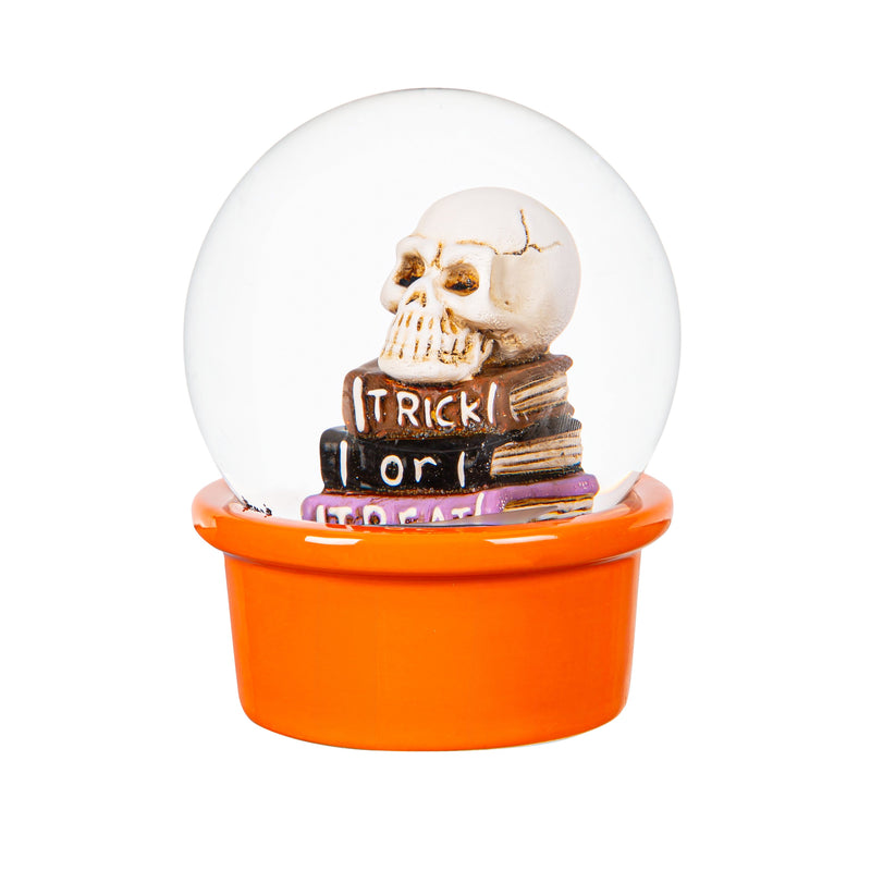 Ceramic Cup with Water Globe Topper w/ Gift Box, Trick or Treat,3dwg026