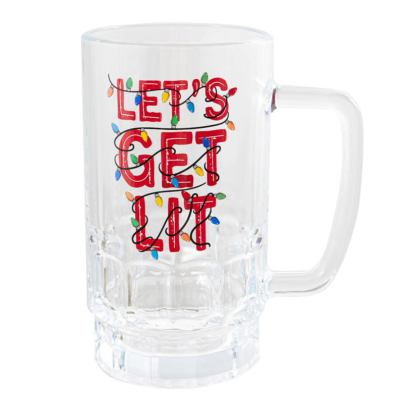 18oz Pint Glass and Shot Glass Giftset, Let's Get Lit,3dwg041