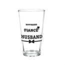 Wedding Stemless Glass and Beer Pint Giftset, 17oz and 16oz, Gift Box