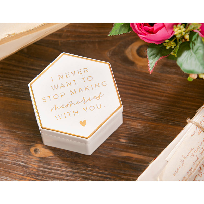 Ceramic Keepsake Box, I never want to stop making memories with you,3ksb001