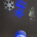 LED Snowflake Pillar Table Decor with Projected Icons