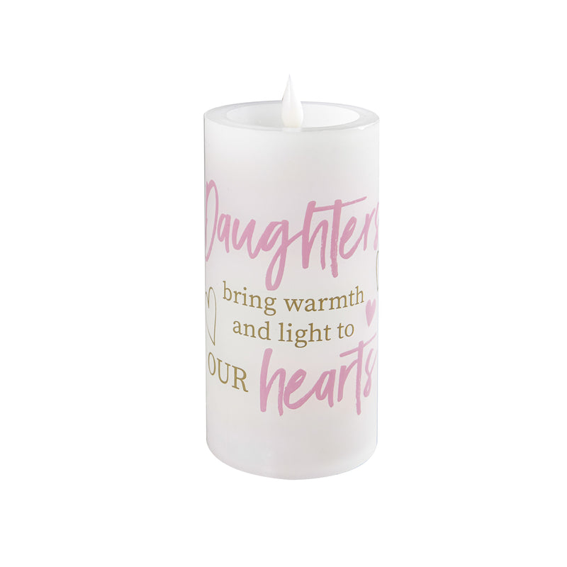 6" LED Wax Candle, Daughter,3led390