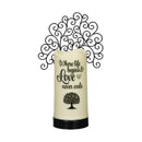 Tree LED Wax Candle with Metal Holder Set