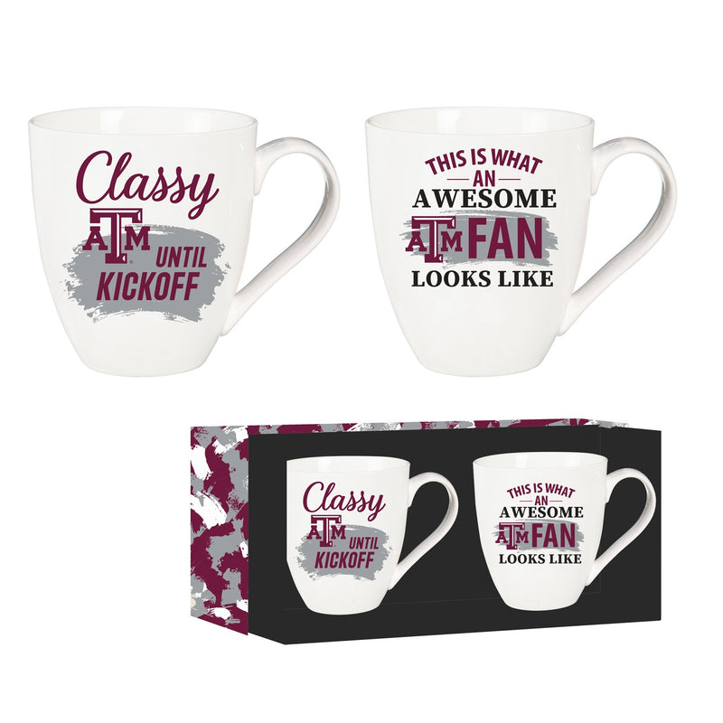 Evergreen Home Accents,Texas A&M, Ceramic Cup O'Java 17oz Gift Set,3.74x4.33x3.74 Inches