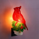 Acrylic Cardinal with Holly and Berries Nightlight,3nt190