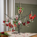 7.5" Acrylic Cardinals with Artificial Ornament