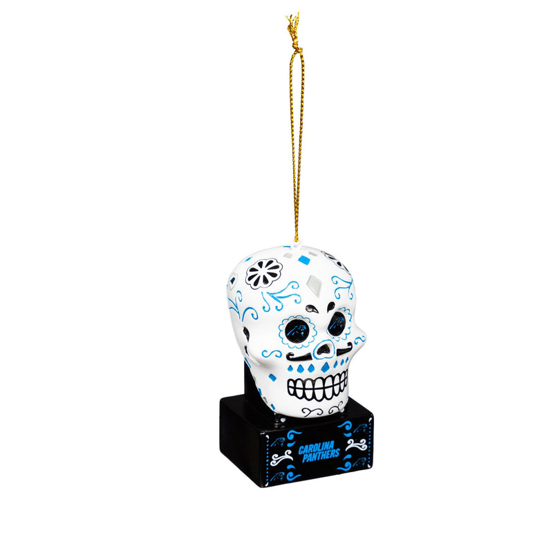 Carolina Panthers, Sugar Skull Orn,3ot3804sk