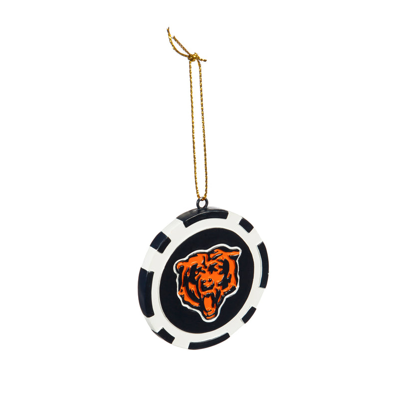Game Chip Ornament, Chicago Bears