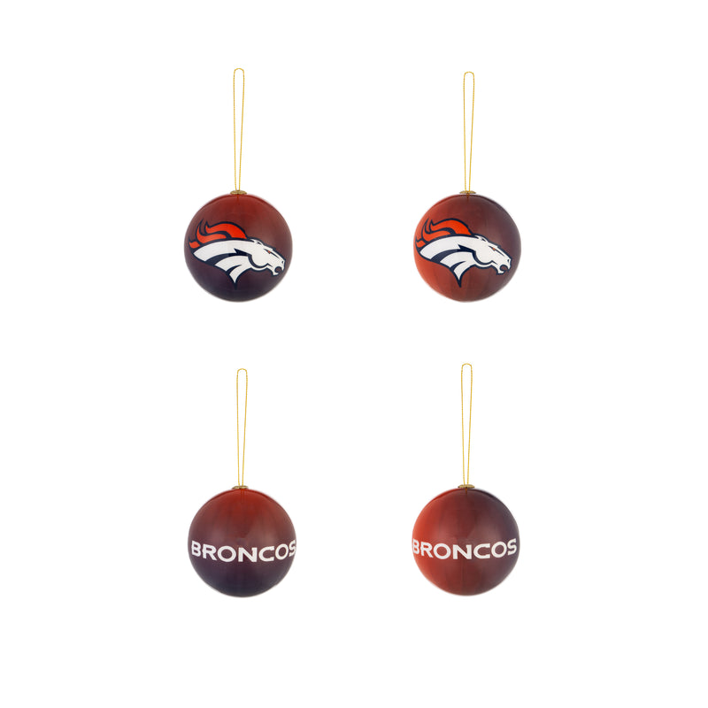 Holiday Ball Ornaments, Set of 12,  Denver Broncos,3ot380912