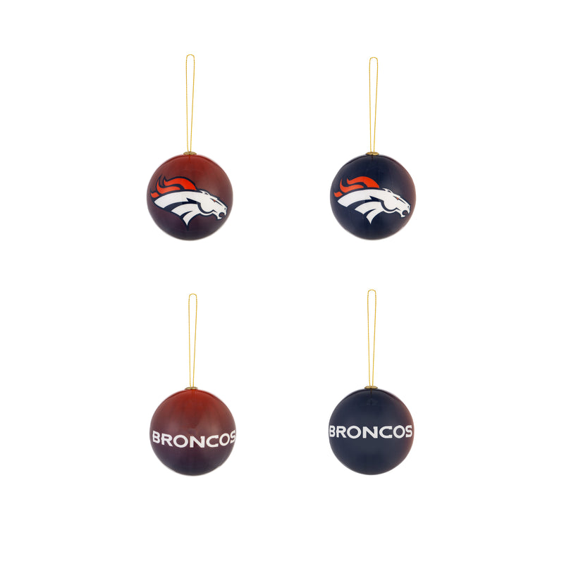 Holiday Ball Ornaments, Set of 12,  Denver Broncos,3ot380912