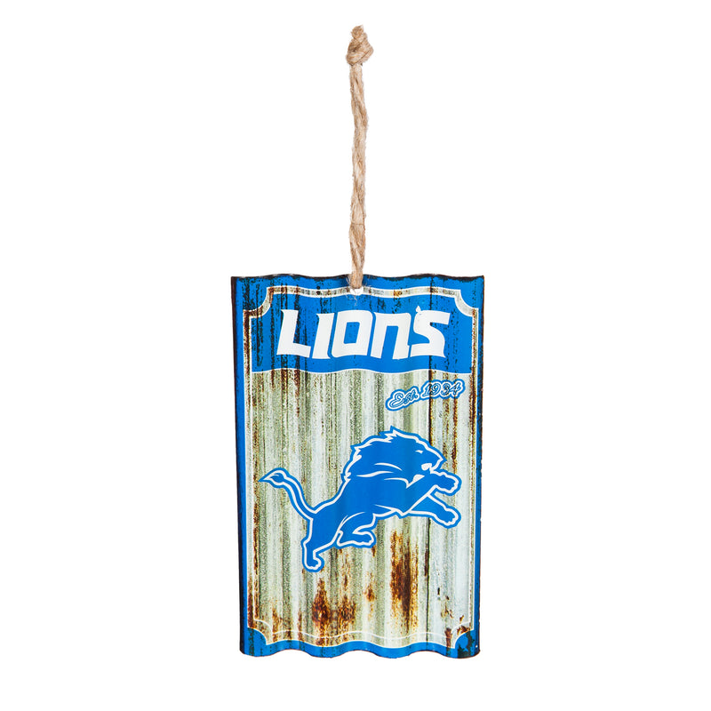 Detroit Lions, Metal Corrugate Ornament,3ot3810mc