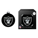 Blown Glass Ornament, Las Vegas Raiders, Pirate Head