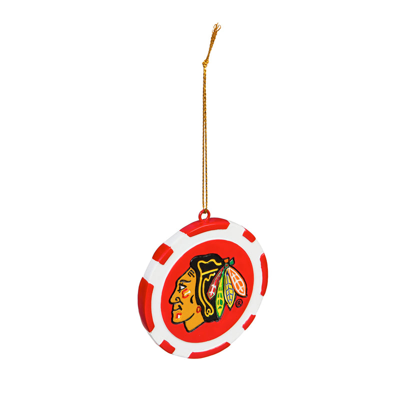 Chicago Blackhawks, Game Chip Ornament,3ot4355pc