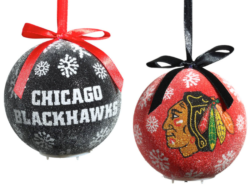 LED Boxed Ornament Set of 6, Chicago Blackhawks,3ot4355