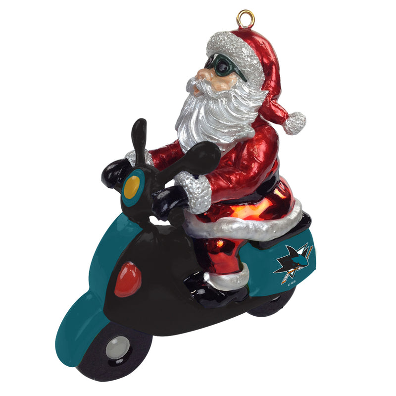 San Jose Sharks - Santa Gets There, Orn, Scooter,3ot4373sct