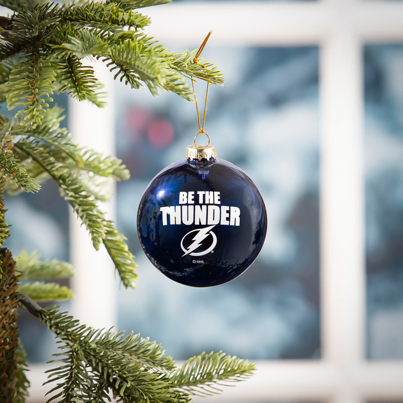 Blown Glass Ornament, Tampa Bay Lightning,3ot4375bgo