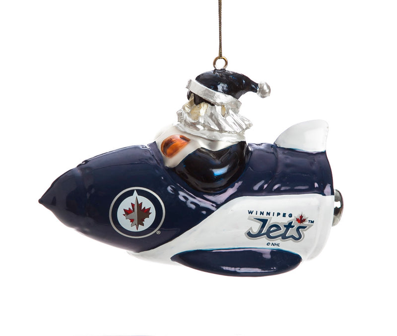 Santa Gets There, Orn, Rocket Santa, Winnipeg Jets,3ot4379rs