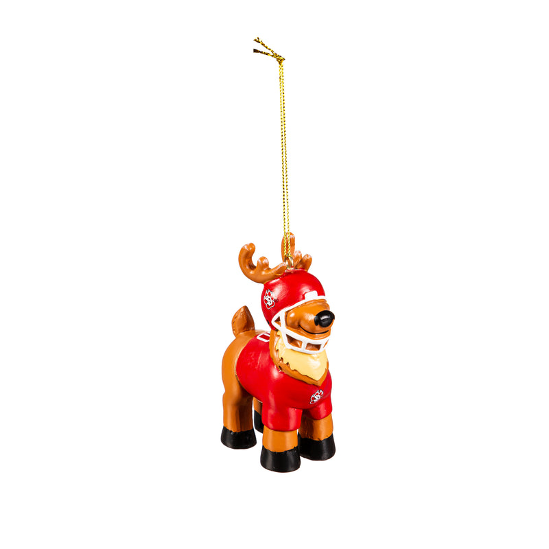 Reindeer Player Ornament, University of South Dakota,3ot5037rpo