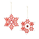 5" Peppermint Ornament, 2 Asst