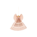 Foldable Paper Angel with Wood Bead Ornament Set,3ot822