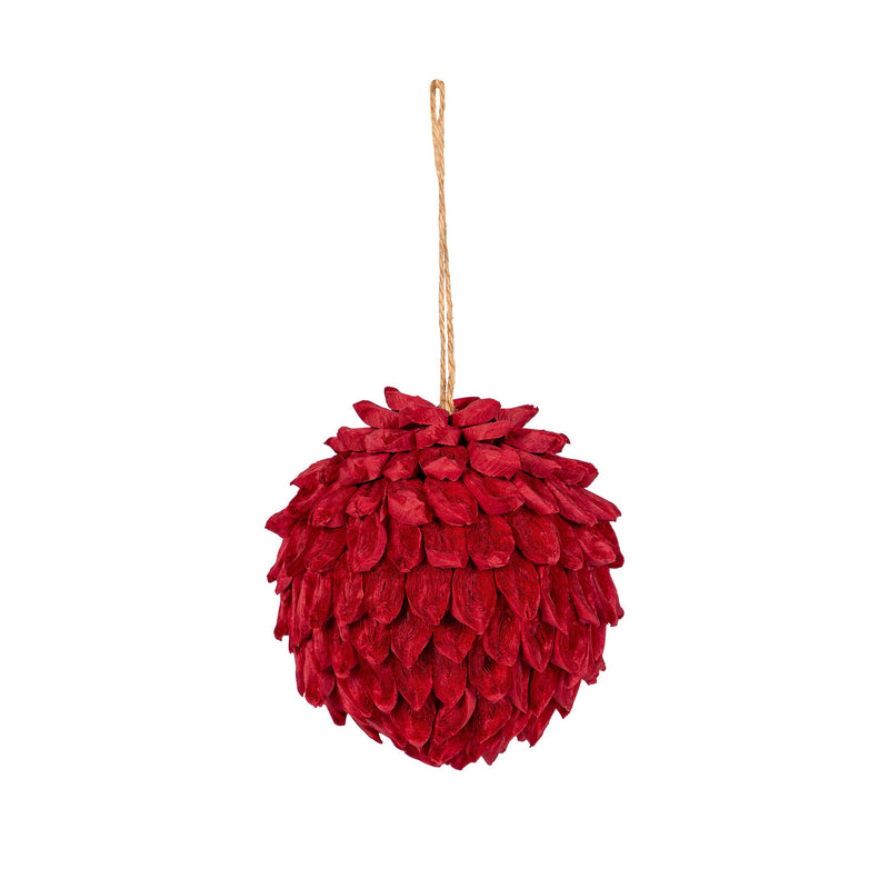 4" Paper Ruffled Ball Ornament,3ot826