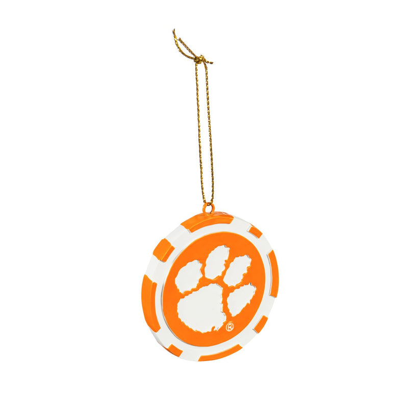 Poker Chip Ornament, Clemson All In,3ot912pc