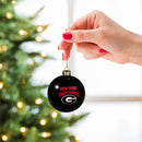 Blown Glass Ornament, University of Georgia, Black